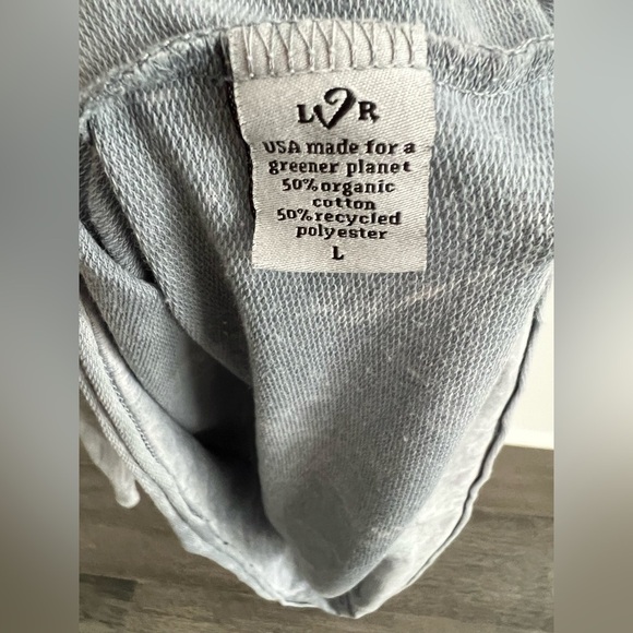 LVR Organic Womens Cowl Neck Long Sleeve Gray Tie Dye Pullover Sweater sz Large - Picture 7 of 7